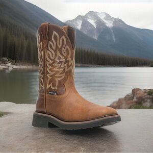 Wolverine Rancher Waterproof Steel Toe W211114 Mens Leather Work Boots Sz 8.5